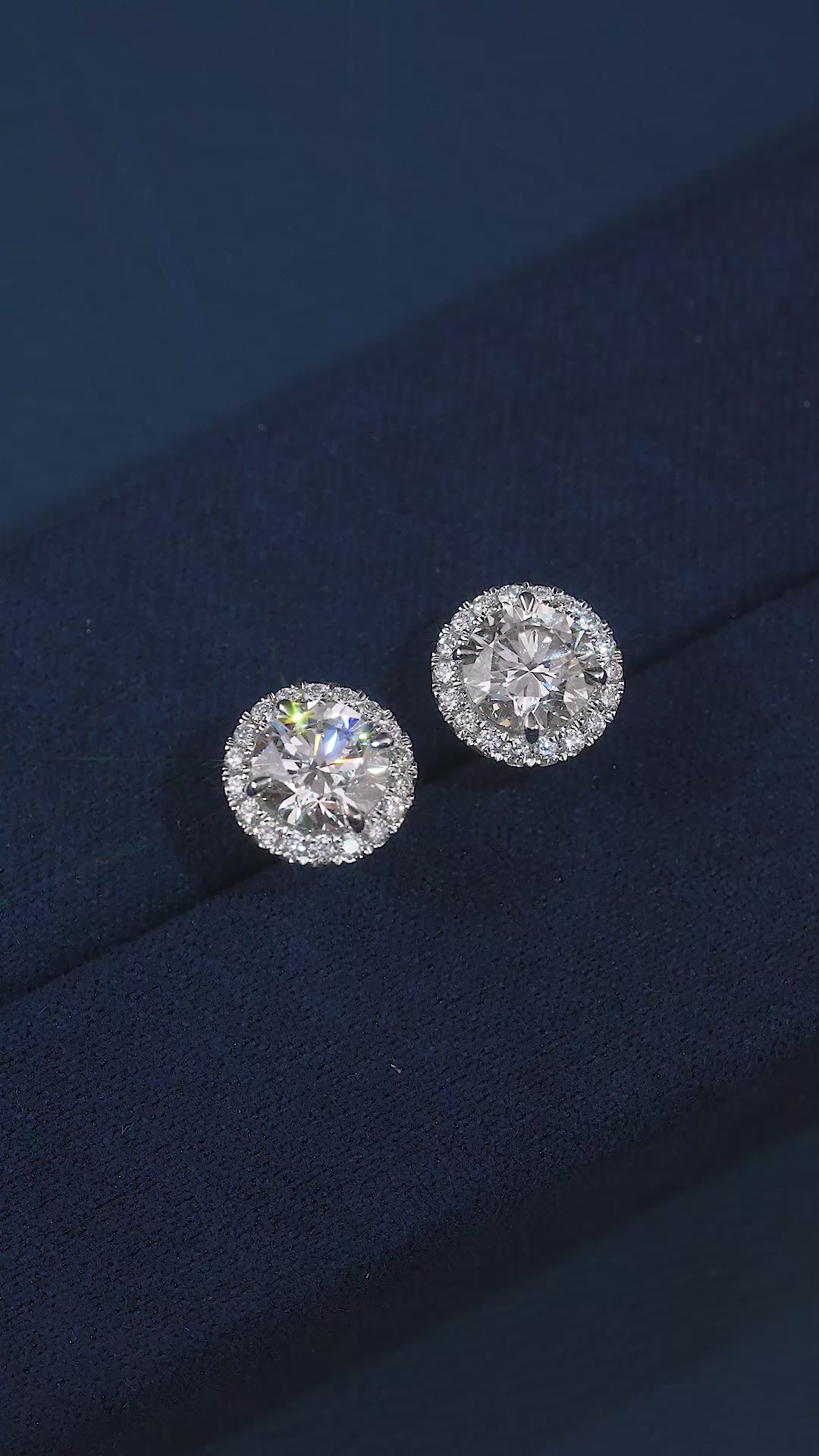 2.30 TCW Round Cut Lab Grown Diamond Stud Earrings
