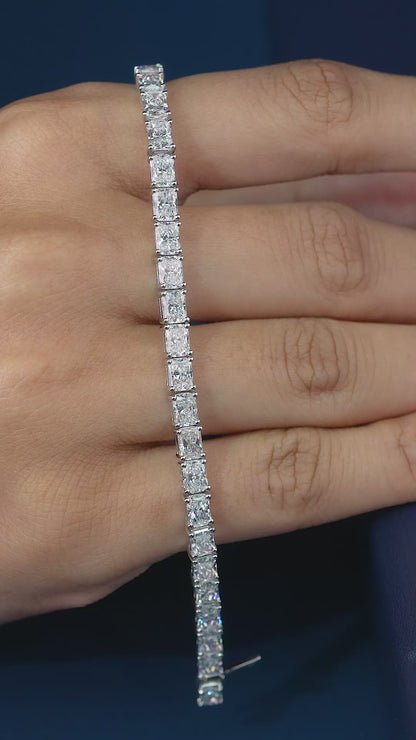 Radiant Lab Grown Diamond Tennis Bracelet
